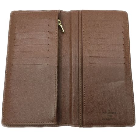  LOUIS VUITTON ルイヴィトン 長財布 ダミエ ポルトフォイユ ブラザ M66540 ブラウン