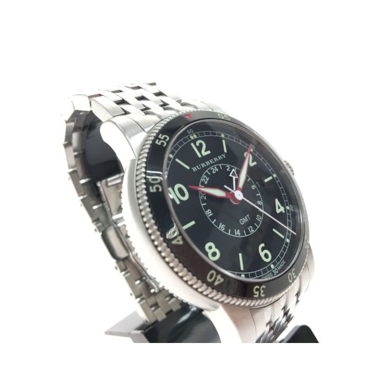 中古】 BURBERRY バーバリー メンズ腕時計 クGMT GMT THE UTILITARIAN