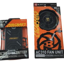 ▼▼ BURTLE バートル エアークラフトユニット AIRCRAFT  AC310 空調用品 17vバッテリー付属 ブラック Nランク