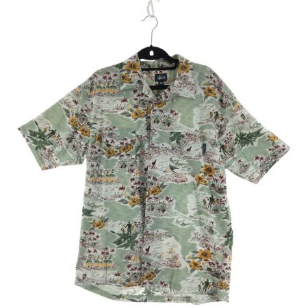  stussy ステューシ メンズ アロハシャツ Mサイズ グリーン