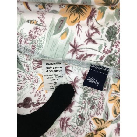  stussy ステューシ メンズ アロハシャツ Mサイズ グリーン