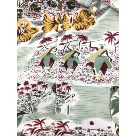  stussy ステューシ メンズ アロハシャツ Mサイズ グリーン