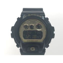 ▼▼ CASIO カシオ メンズ腕時計 クオーツ デジタルウォッチ G-SHOCK Gショック  DW-6900CB ブラック×ゴールド Bランク