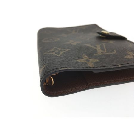  LOUIS VUITTON ルイヴィトン モノグラム 6穴手帳カバー システム手帳 アジェンダ PM R20005