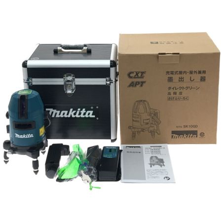  MAKITA マキタ 工具 レーザー墨出し器 マキタ ケース・説明書・受光器・保護メガネ付き SK10GD グリーン