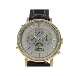 ▼▼ Vivienne Westwood ヴィヴィアン・ウエストウッド メンズ腕時計 クオーツ ムーンフェイス マルチカレンダー  VV164CHBR Bランク