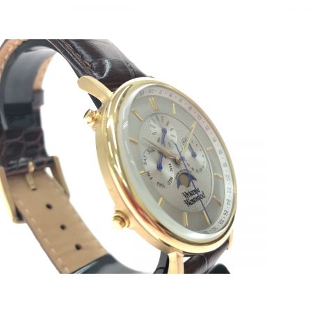  Vivienne Westwood ヴィヴィアン・ウエストウッド メンズ腕時計 クオーツ ムーンフェイス マルチカレンダー  VV164CHBR