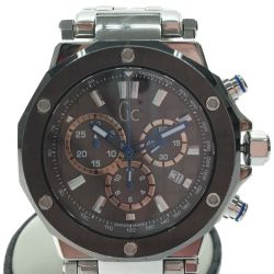 ▼▼ GC メンズ腕時計 クオーツ ゲスコレクション クロノグラフ リューズ難有 X72009G5S Bランク