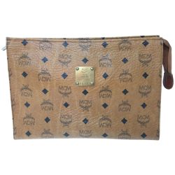 ▼▼ MCM エムシーエム セカンドバッグ クラッチバッグ ブラウン Bランク