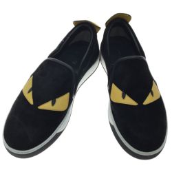 ▼▼ FENDI フェンディ スリッポン 靴 モンスター ブラック Cランク