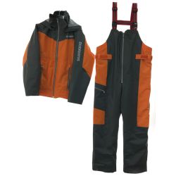 ▼▼ SHIMANO シマノ フィッシングウェア マリンコールドウェザースーツ EX 上下Sセット RB-035N ダークオレンジ Bランク