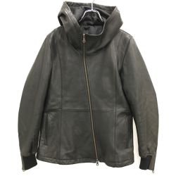 ▼▼ BG メンズ ラムレザーパーカージャケット 32-92LJ50 ブラック Bランク