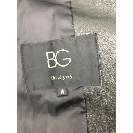  BG メンズ ラムレザーパーカージャケット 32-92LJ50 ブラック