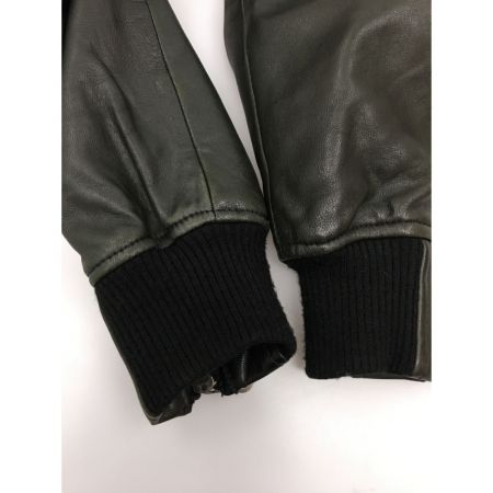  BG メンズ ラムレザーパーカージャケット 32-92LJ50 ブラック