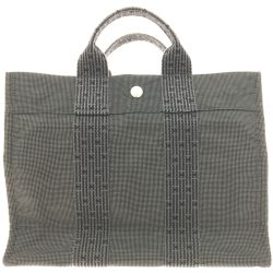 ▼▼ HERMES エルメス トートバッグ エールライン PM グレー Bランク