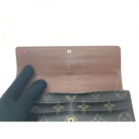  LOUIS VUITTON ルイヴィトン モノグラム ポオルトフォイユ サラ イニシャル入 M61734