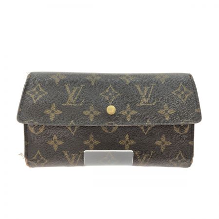 LOUIS VUITTON ルイヴィトン レディース 三つ折り長財布 モノグラム ポルトフォイユインターナショナル M61217  ブラウン｜中古｜なんでもリサイクルビッグバン