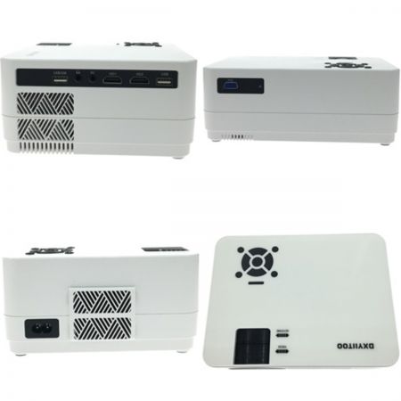  DXYIITOO プロジェクター WIFI Buletooth HD Projector 箱・ケーブル類付属 S3 ホワイト
