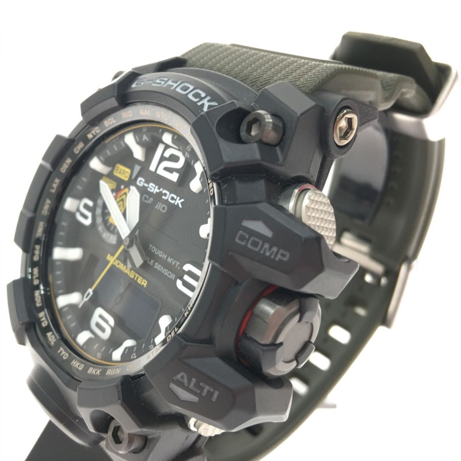 ▼▼CASIO カシオ メンズ腕時計 G-SHOCK 電波ソーラー マッドマスター GWG-1000 ブラック×カーキ