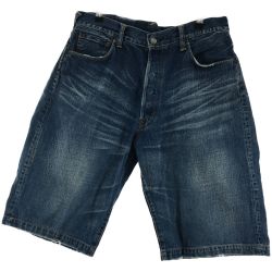▼▼ EVISU エビス メンズ ジーンズ デニム ハーフパンツ SIZE 36 2001 ブルー Bランク
