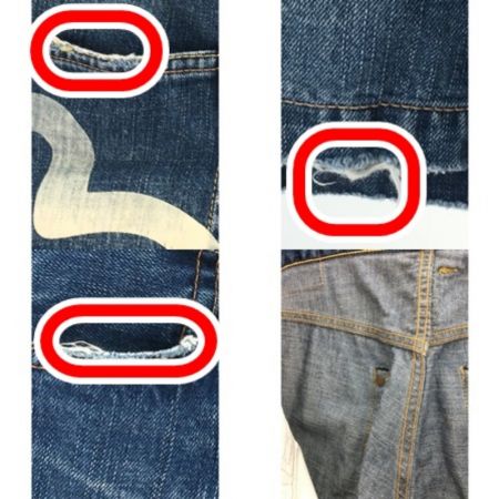  EVISU エビス メンズ ジーンズ デニム ハーフパンツ SIZE 36 2001 ブルー