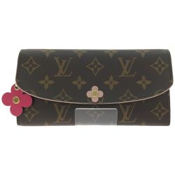 ▼▼ LOUIS VUITTON ルイヴィトン モノグラム ボルトフォイユ.エミリー ローズバレリーヌ ホック難あり ジャンク品 M64202 Bランク