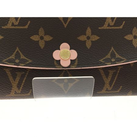  LOUIS VUITTON ルイヴィトン モノグラム ボルトフォイユ.エミリー ローズバレリーヌ ホック難あり ジャンク品 M64202