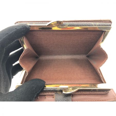  LOUIS VUITTON ルイヴィトン レディース 二つ折り財布 がま口 モノグラム ポルトモネ・ビエ ヴィエノワ M61663 ブラウン