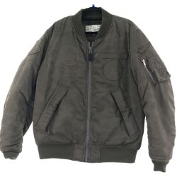 ▼▼ AVIREX アビレックス メンズ フライトジャケット冬物 XL 6162157 オリーブ x グリーン Bランク