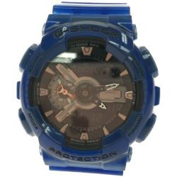 ▼▼ CASIO カシオ デジアナウォッチ クオーツ G-SHOCK GA-110CR ブルー Bランク