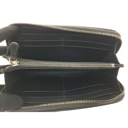  BOTTEGA VENETA ボッテガヴェネタ ラウンドファスナー イントレチャート ソフトクロコダイル ブラック