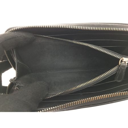  BOTTEGA VENETA ボッテガヴェネタ ラウンドファスナー イントレチャート ソフトクロコダイル ブラック