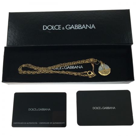  DOLCE & GABBANA ドルチェアンドガッバーナ コインケース＆シルバーコイン＆ゴールドコルノ ネックレス 80995