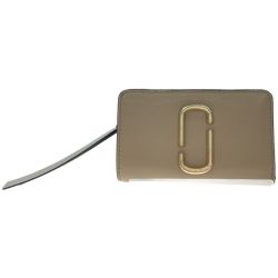 ▼▼ MARC JACOBS マークジェイコブス 二つ折り財布 スナップショット M0013356 グリーン×ベージュ Bランク