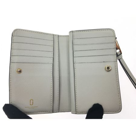  MARC JACOBS マークジェイコブス 二つ折り財布 スナップショット M0013356 グリーン×ベージュ