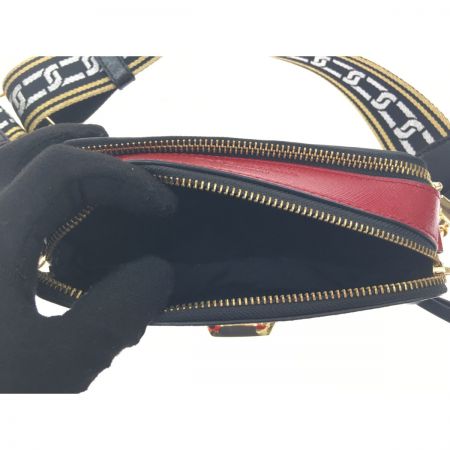  MARC JACOBS マークジェイコブス レディース ショルダーバッグ スナップショット M0012007 ブラック×レッド