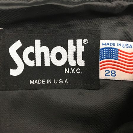  Schott ショット レザーパンツ ブラック