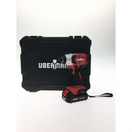  UBERMAN インパクトドライバ ケース・バッテリー・充電器付属 UB18VIDBL15BPCG レッド×ブラック