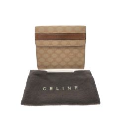 ▼▼ CELINE セリーヌ レディース 二つ折り財布 オールドセリーヌ レア マカダム ベージュ Bランク