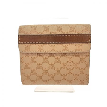  CELINE セリーヌ レディース 二つ折り財布 オールドセリーヌ レア マカダム ベージュ