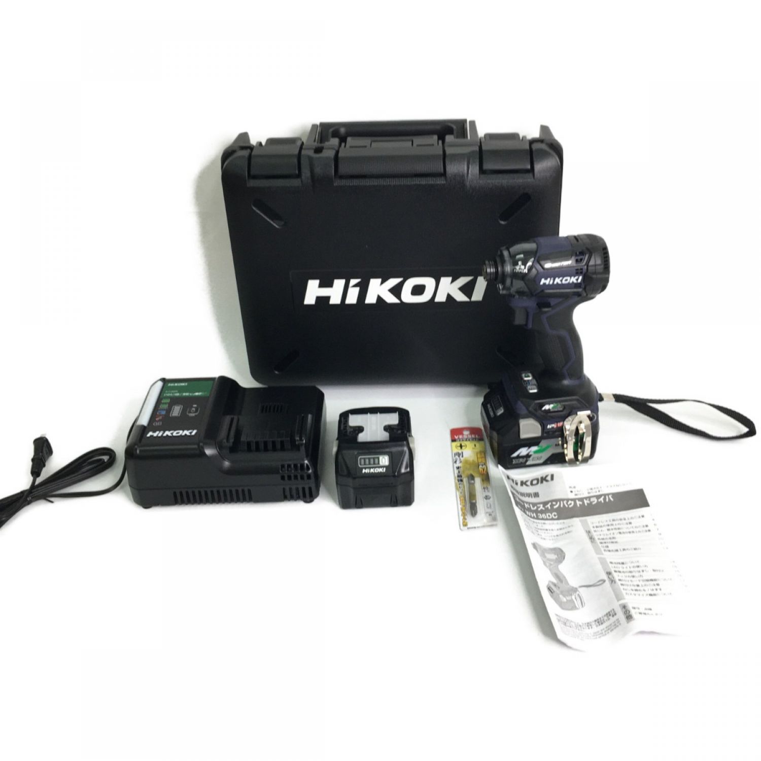 ▼▼HiKOKI ハイコーキ インパクトドライバ ケース・バッテリー・充電器付属 WH36DC(2XPS) グリーン