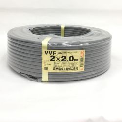 ▼▼  VVFケーブル 2×2.0mm  富士電線工業 ビニル絶縁ビニルシースケーブル平形 条長100ｍ Aランク
