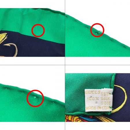  GUCCI グッチ スカーフ シルク100%
