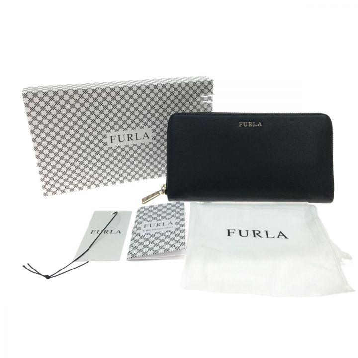 FURLA フルラ ラウンドファスナー 長財布 BABYLON XL AROU ブラック｜中古｜なんでもリサイクルビッグバン