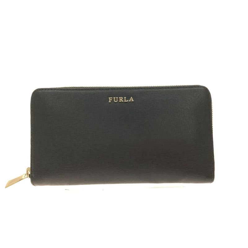 中古】 FURLA フルラ ラウンドファスナー 長財布 BABYLON XL AROU 