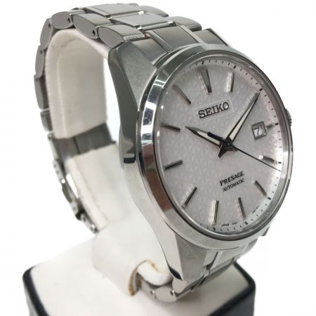  SEIKO セイコー メンズ腕時計 自動巻き プレサージュ デイト SARX075 ホワイト