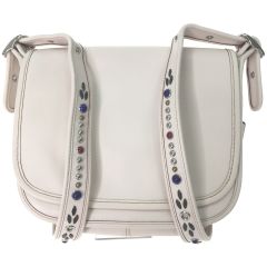  COACH コーチ パトリシア サドル ショルダーバッグ マルチカラースタッズ F59380 アイボリー Aランク