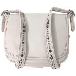 ▼▼ COACH コーチ パトリシア サドル ショルダーバッグ マルチカラースタッズ F59380 アイボリー Aランク