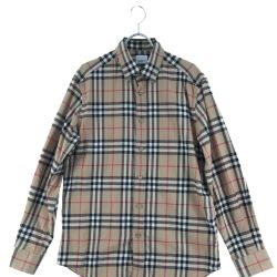 ▼▼ BURBERRY LONDON バーバリーロンドン メンズ ノバチェック 長袖シャツ  BB8020863 ベージュ Aランク