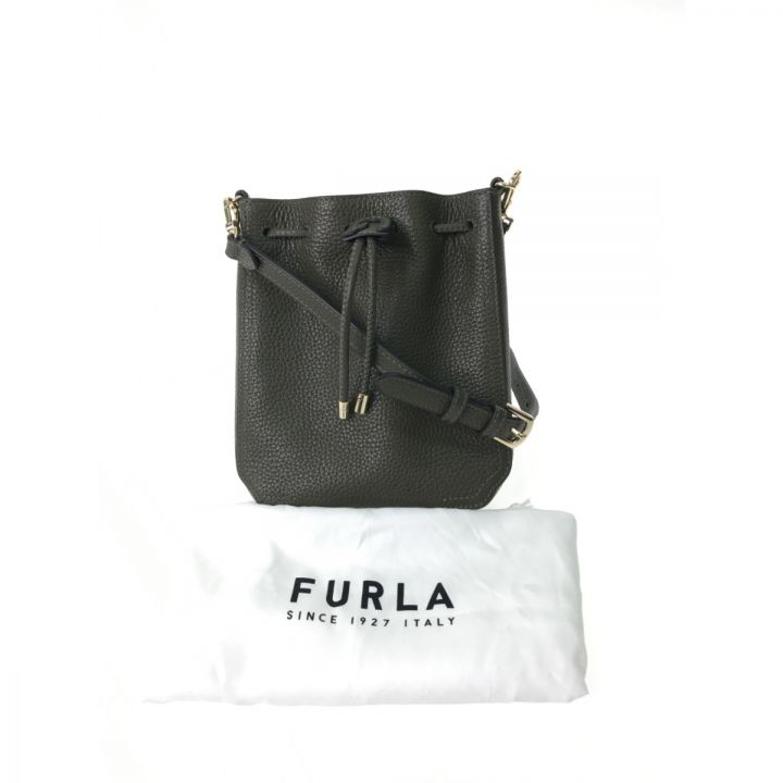 FURLA フルラ ladiesショルダーバッグ ミニバッグ アテナ WE00309 オリーブ｜中古｜なんでもリサイクルビッグバン